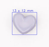 Glanzende Paarse Hartvormige Knoop 13x12mm Knopen KNP00017